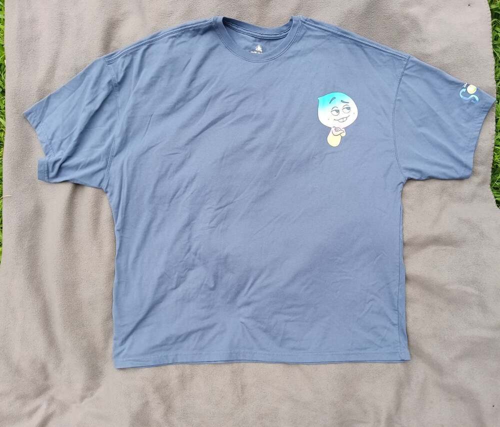 Disney Soul Two Sided “Make It Happen” T Shirt Adults XXL Blue Short Sleeve - Picture 3 of 5